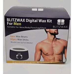 BLITZWAX Digital Waxing Kit for Men for nose, body, face, leg, chest NEW SEALED